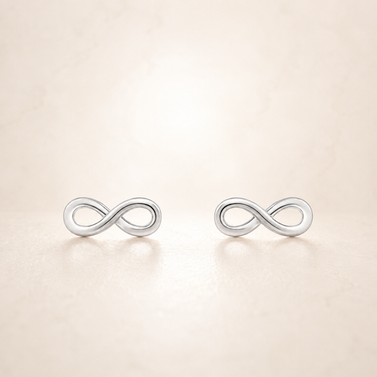 Infinity Loop Silver Earring