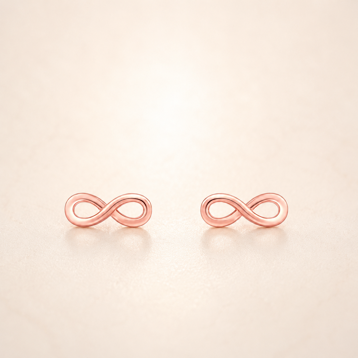 Infinity Loop Rose Gold Earring