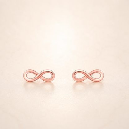 Infinity Loop Rose Gold Earring