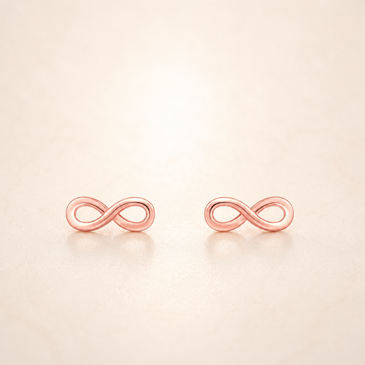 Infinity Loop Rose Gold Earring