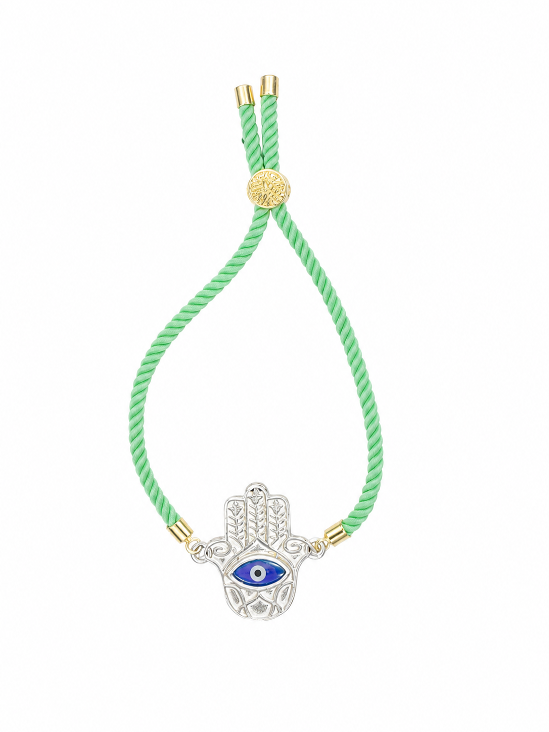 Evil Eye Horizontal Keepsake Rakhi | Converts into a Silver Keychain | Free Key Ring Included