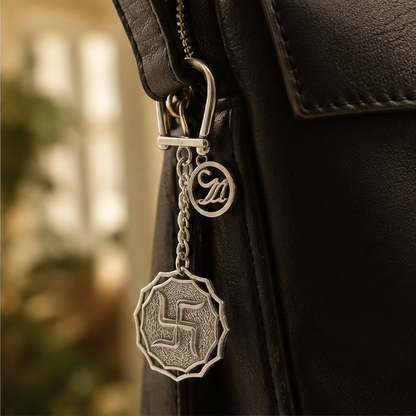 Om Sacred Silver Keychain