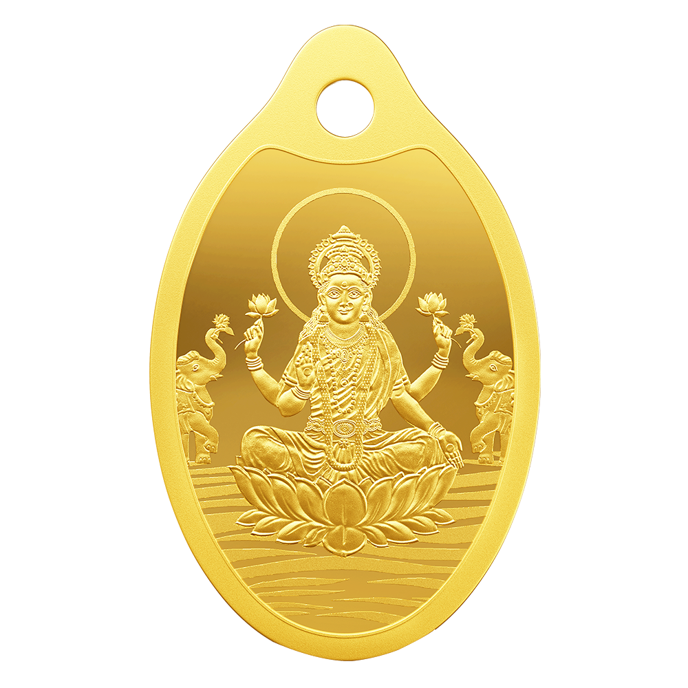 2g Laxmi Gold Oval Coin 24K (999.9+) Purest