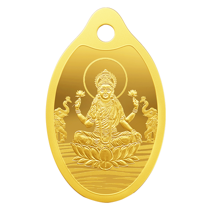 2g Laxmi Gold Oval Coin 24K (999.9+) Purest