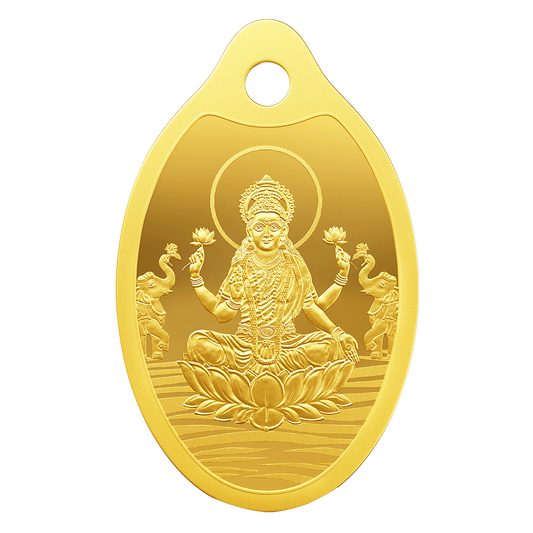 2g Laxmi Gold Oval Coin 24K (999.9+) Purest