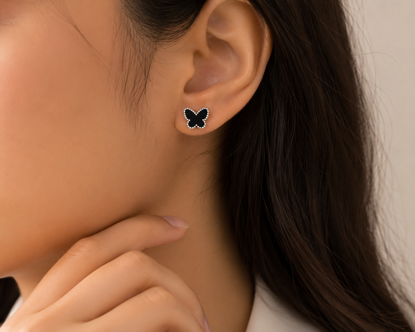 Butterfly Noir Studs