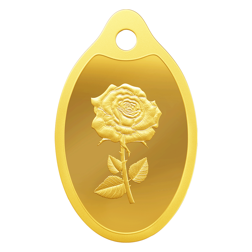 2 g Rose Gold Oval Coin 24K (999.9+) Purest