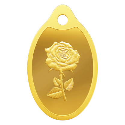2 g Rose Gold Oval Coin 24K (999.9+) Purest