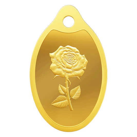 2 g Rose Gold Oval Coin 24K (999.9+) Purest